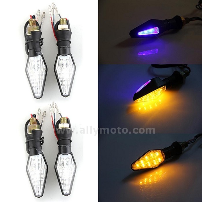 29 4X 12 Led 3528 Smd Double Color Turn Signals Indicators 1 X Flasher@2